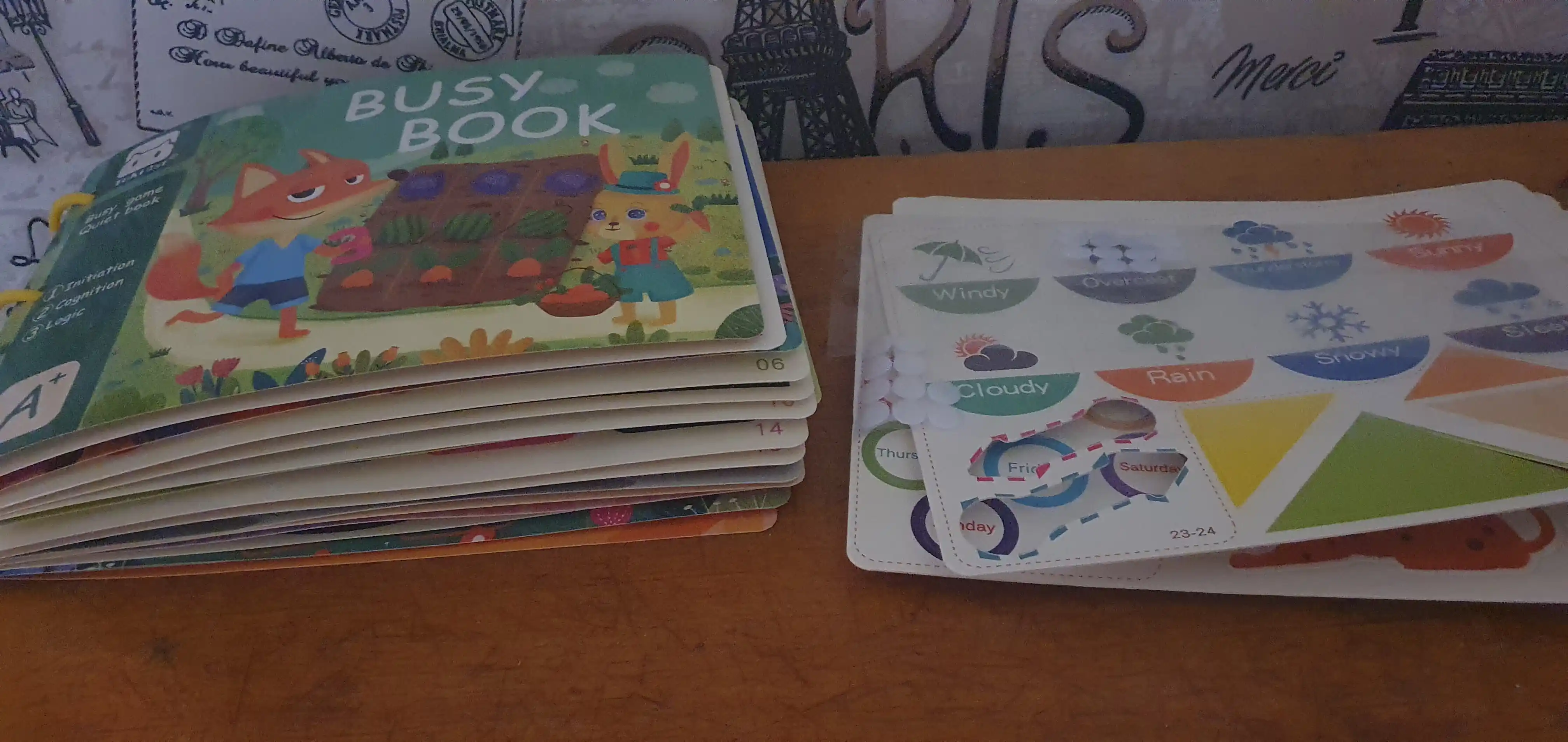 Busy Book Birinchi so‘zlar bu bolalar uchun  ingliz tilidagi kitob, rivojlantiruvchi