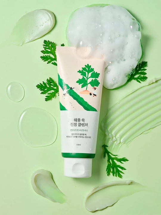 Round Lab Mugwort Calming Cleanser успокаивающая пенка с полынью 150 мл