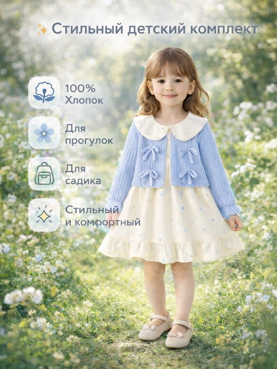 Платье для девочек, осень, для праздников, для садика, для повседневной носки