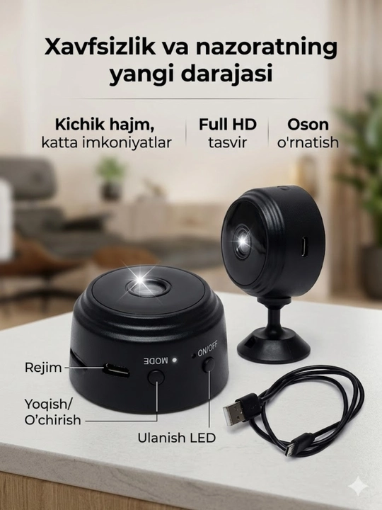 Mini kamera A9, Wi Fi ulanish - 