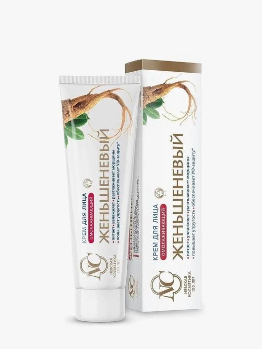 Yoshartiruvchi jenshenli yuz kremi, Neva Kosmetikasi, 40 ml - 