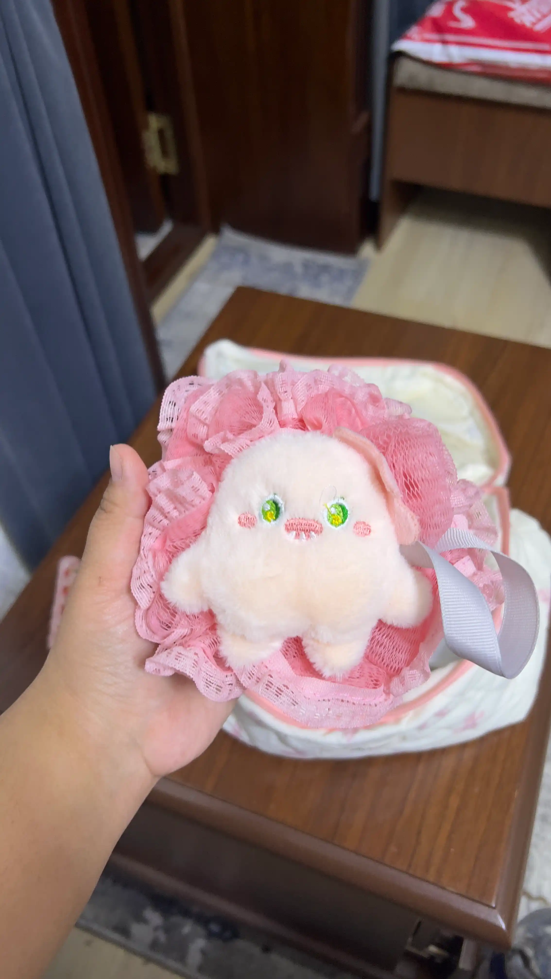 Мочалка с мягкой игрушкой