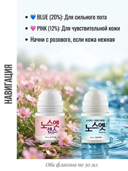 Koreyа dezodoranti No Sweat No Stress, ortiqcha terlashga qarshi, 30 ml