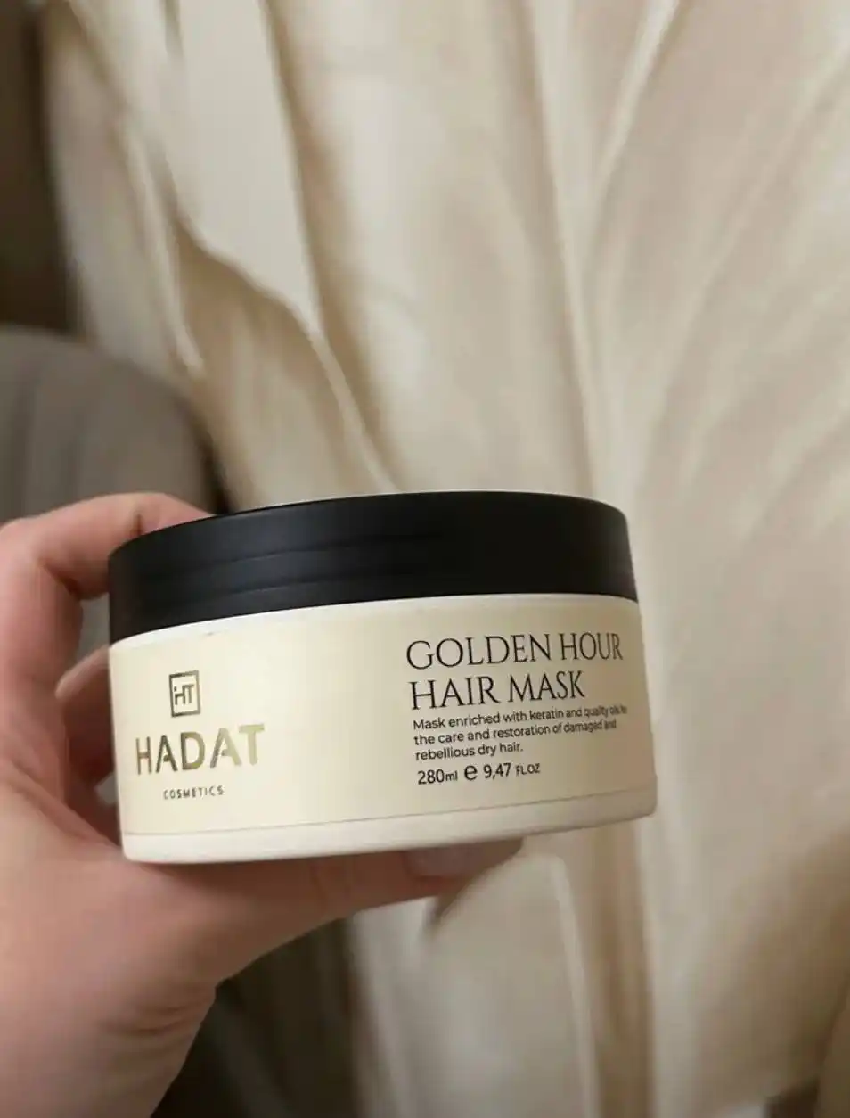 HADAT Express maska Golden Hour — tez tiklash quruq va zaif sochlar uchun, 280 ml