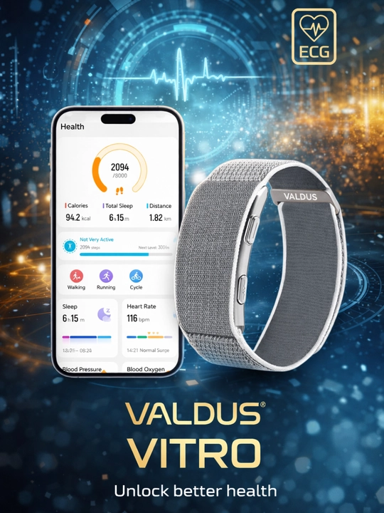 VALDUS VITRO ECG, умный фитнес браслет, фитнес трекер, аналог whoop с мониторингом здоровья - 