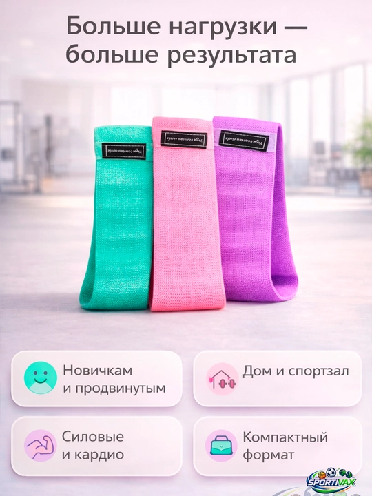 3 dona matoli фитнес rezinka to‘plami sport, yoga va mashqlar uchun