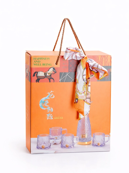 Shisha grafin va Eagle krujkalari to‘plami, 5 ta buyum (1 ta grafin+4 ta krujka)