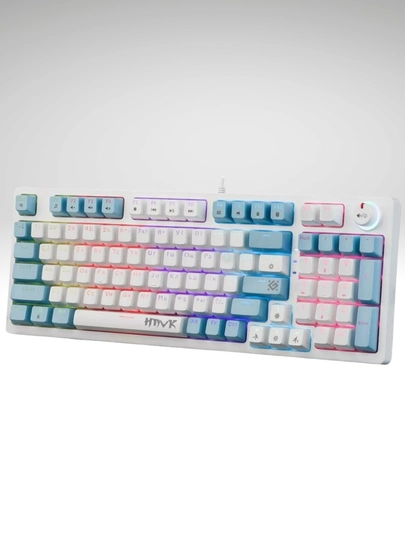 Игровая клавиатура Defender Hawk GK-418, Радужная подсветка, Металл, USB - 