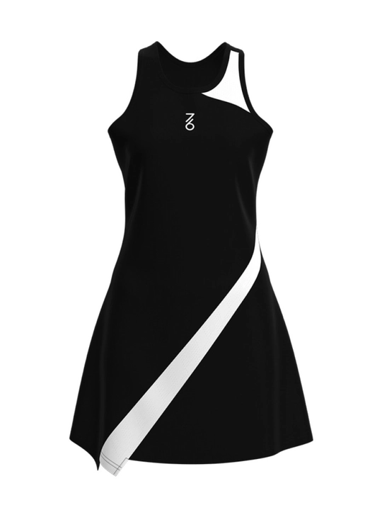 Платье женское для тенниса 7/6 Arina Dress - Black/White
