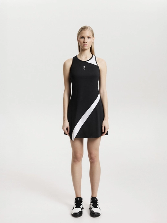 Платье женское для тенниса 7/6 Arina Dress - Black/White - 