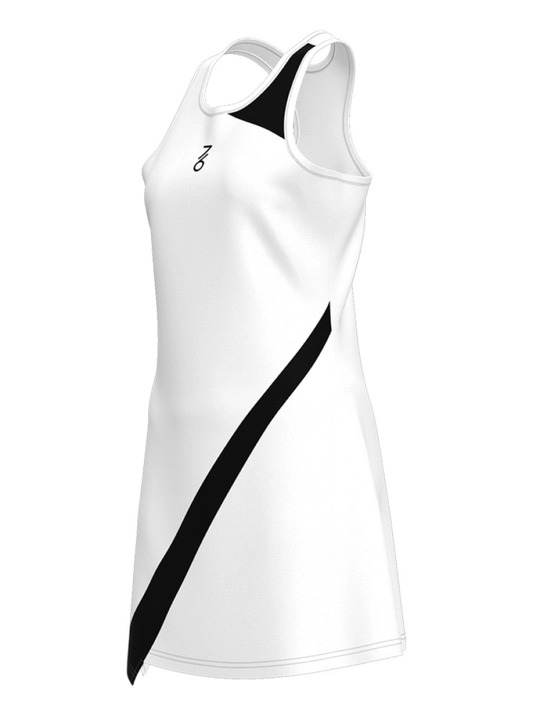 Платье женское для тенниса 7/6 Arina Dress - Black/White