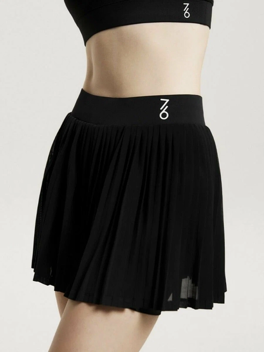Юбка женская для тенниса 7/6 Kris Skirt - White/Black - 