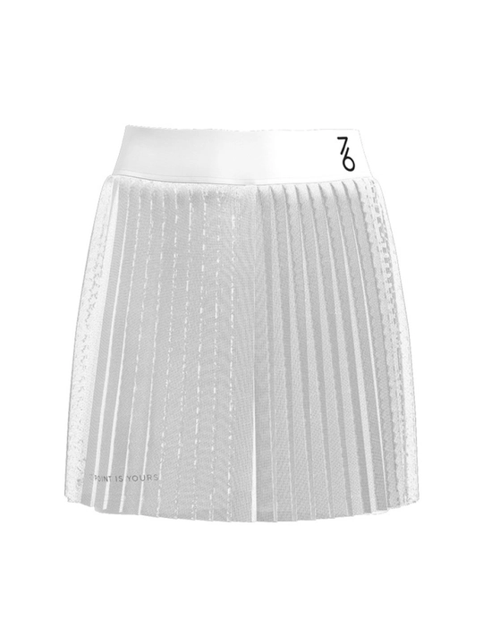 Юбка женская для тенниса 7/6 Kris Skirt - White/Black