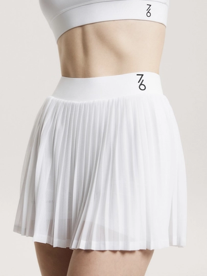 Юбка женская для тенниса 7/6 Kris Skirt - White/Black - 