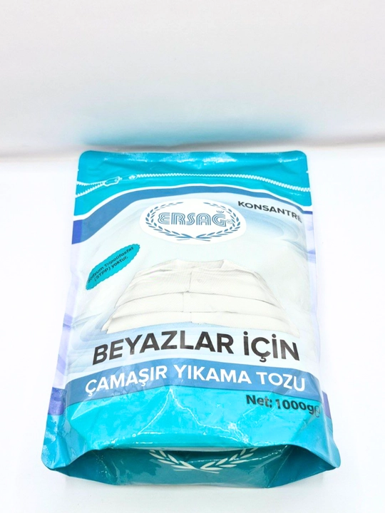 Ersağ Konsentrlangan kir yuvish kukuni oq kiyimlar uchun, fosfatsiz, 1000 gr