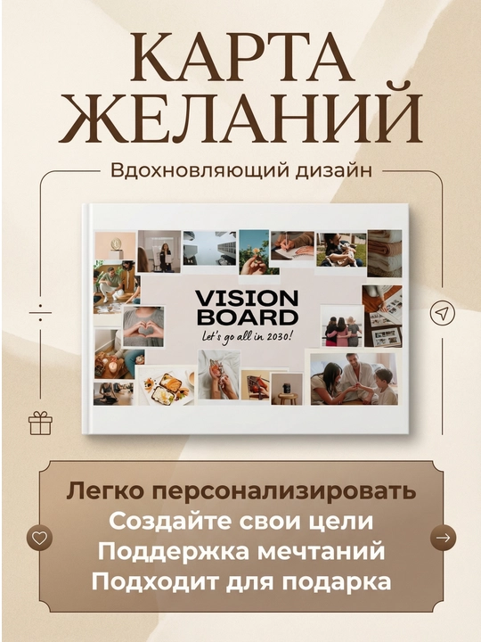 Orzular xaritasi – Vision Board to‘plami | Maqsad va orzularingizni rejalashtirish uchun