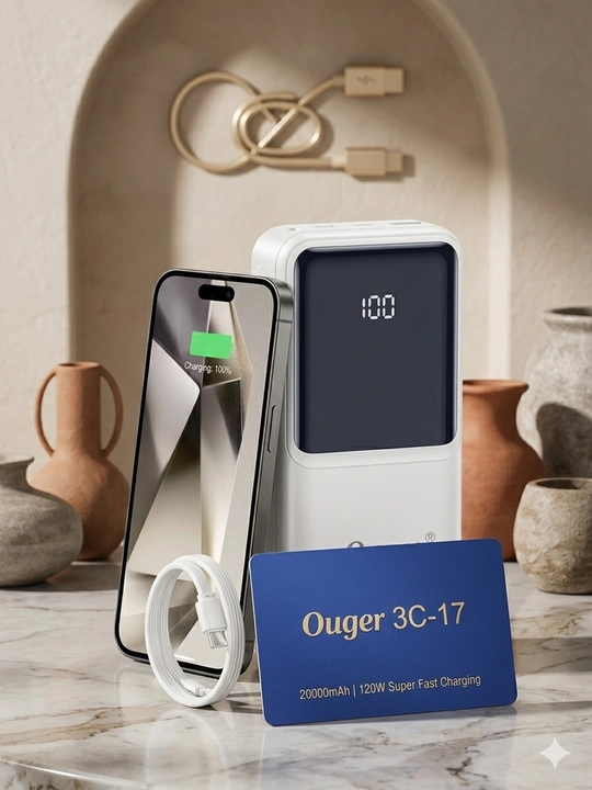 Powerbank Ouger 20,000 mAh — 120W Fast Charge: Заряжай на максимальной скорости!