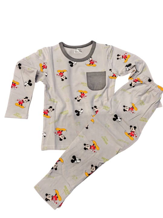 Stitch va Mickey rasimli bolalar pijamasi. Yumshoq, qulay va uyqu uchun juda mos - 
