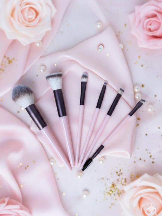 Профессиональный набор кистей для макияжа лица и глаз "HUDABEAUTY", 6 шт  