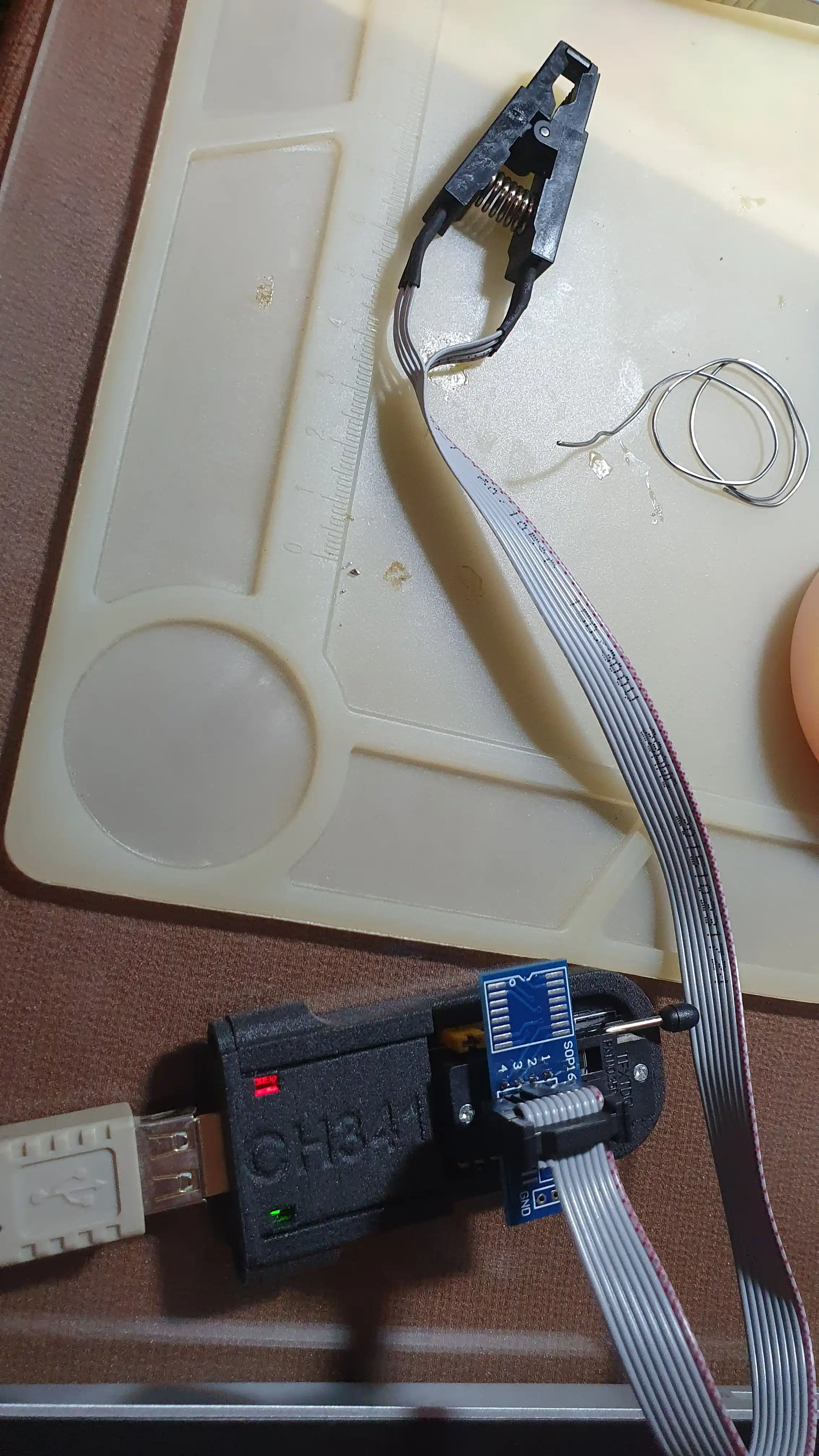 CH341A USB 24 seriyali dasturchi Adapterli chiplarni mahkamlash uchun EEPROM Flash BIOS