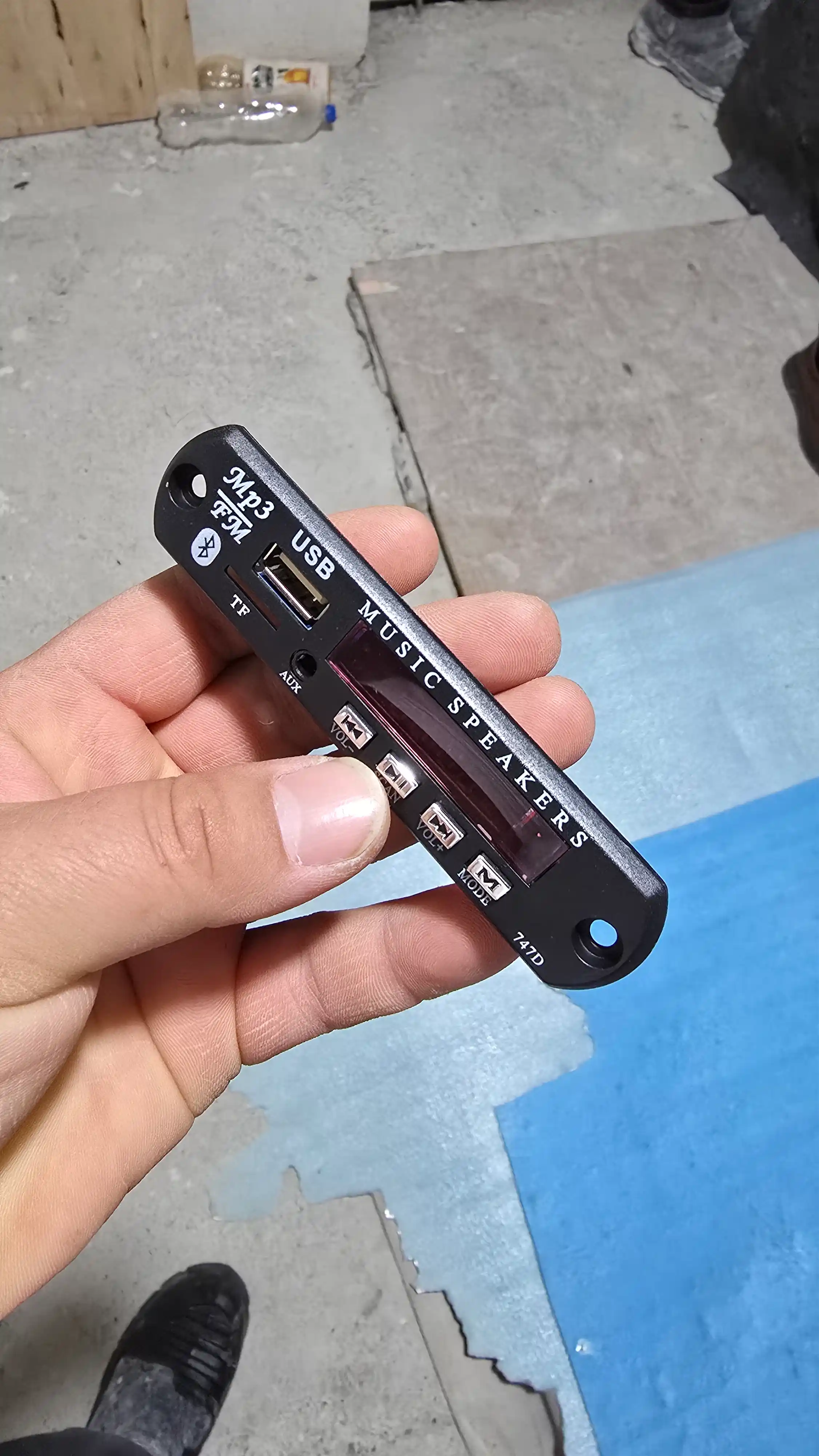 Mp3 modul, audiodekoder pultli, 12V, FM, AUX