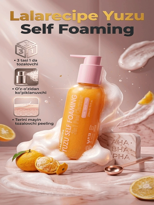 Lalarecipe, Penka Yuzu Self Foaming 3 tasi 1 da, 200 ml - 