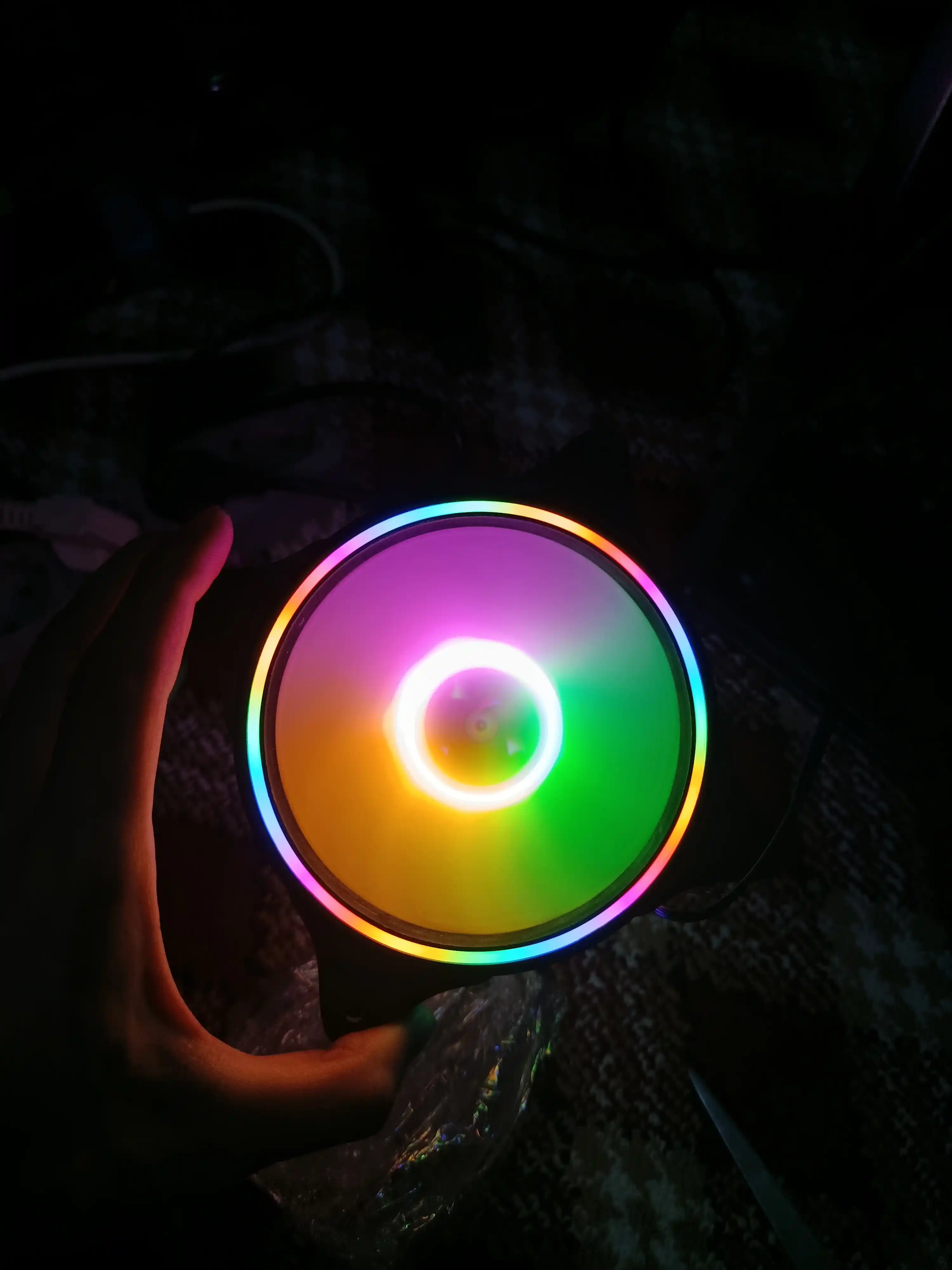 RGB-вентилятор для компьютера, 120 мм , радужный цвет, с высоким воздушным потоком
