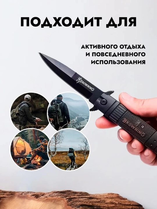Складной универсальный нож, нержавеющая сталь, компактный, нож-спиннер туристический