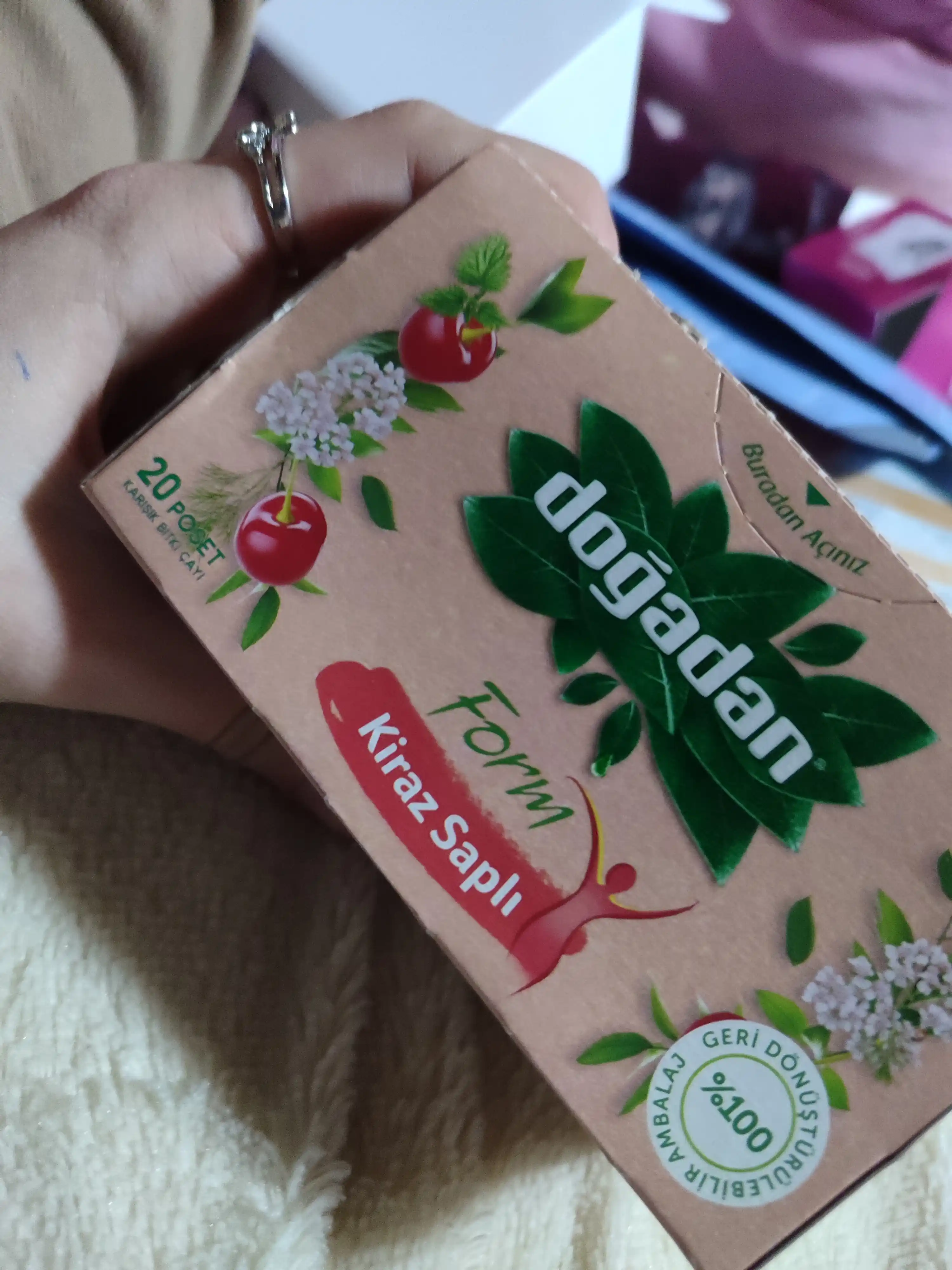 Dogadan Form Turk choyi ozish uchun, mevali choy, o'simlik choy, 20 paket
