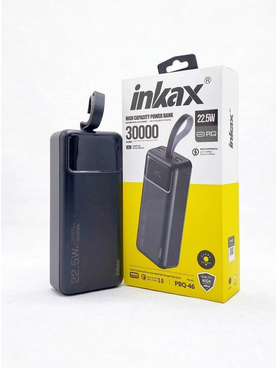 Power Bank tashqi akkumulyatori, 22,5 Vt tez zaryadlash va LED displeyga ega quvvatli verbank 20000 mah