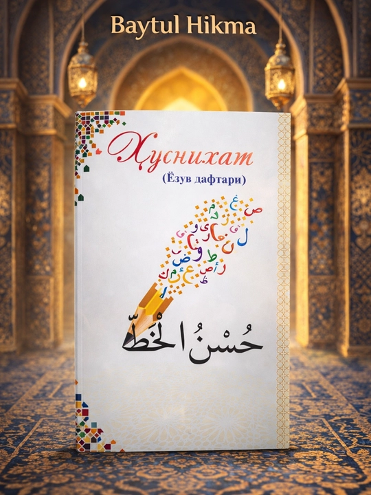 Arab xattotligi daftari - arab harflarining yozilishi, arab alifbosida yozishni o‘rgatish - 