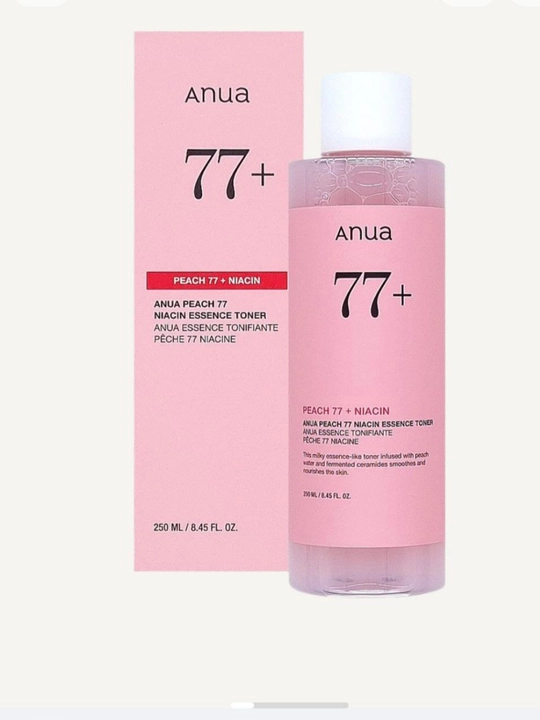 Yuz uchun tonik Anua 77%, toner shaftoli hidi bilan, akne bilan kurashadi, 250 ml - 