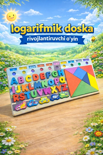 Развивающая детская игрушка Монтессори, Бизиборд, деревянный сортер, магнитная рыбалка — GENIOUS-ZUKKO55-ЗЕЛЕН