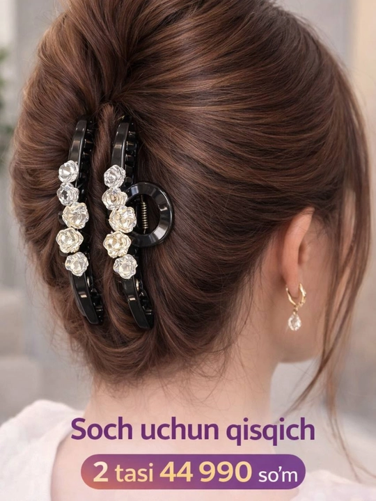 Ayollar va qizlar uchun chiroyli soch to‘g‘nag‘ichlari - soch aksessuarlari