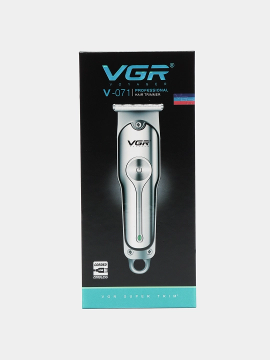 VGR V-071 Professional soch va soqol olish trimmeri, USB zaryadli - 