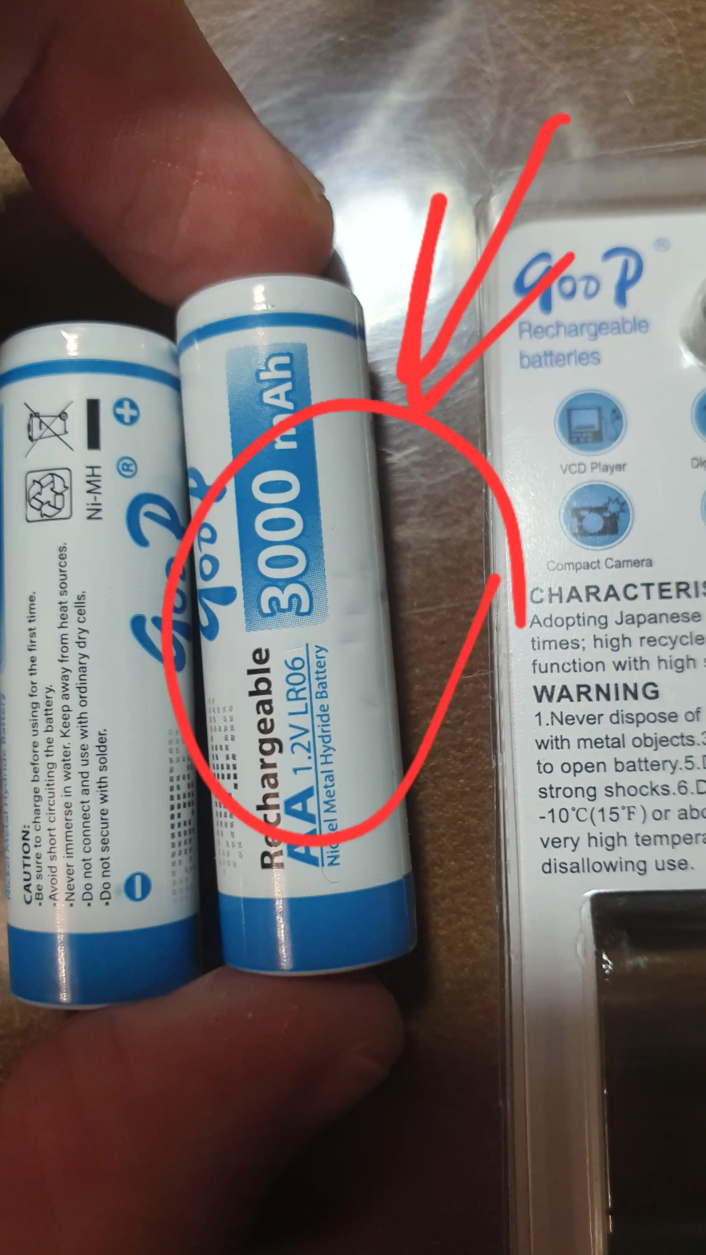 Аккумуляторные батарейки, тип AA и AAA,2шт,800mAh,1000mAh,1350mAh,1500mAh,2700mAh,3000mAh