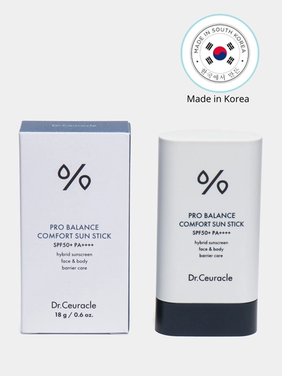Dr.Ceuracle Pro Balance Comfort Sun Stick SPF50+PA++++ — солнцезащитный стик для лица,18 г