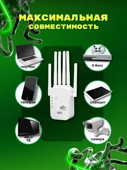 Мощный усилитель сигнала WiFi мини-роутер, репитер 3 в 1 вай фай беспроводной