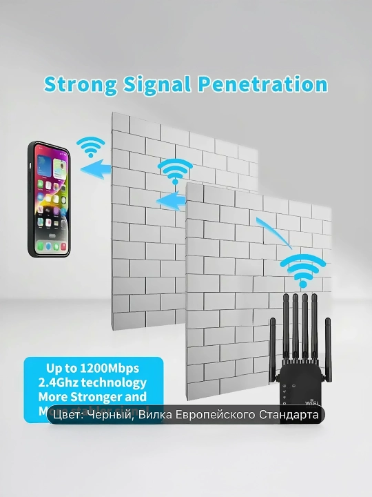 Мощный усилитель сигнала WiFi мини-роутер, репитер 3 в 1 вай фай беспроводной