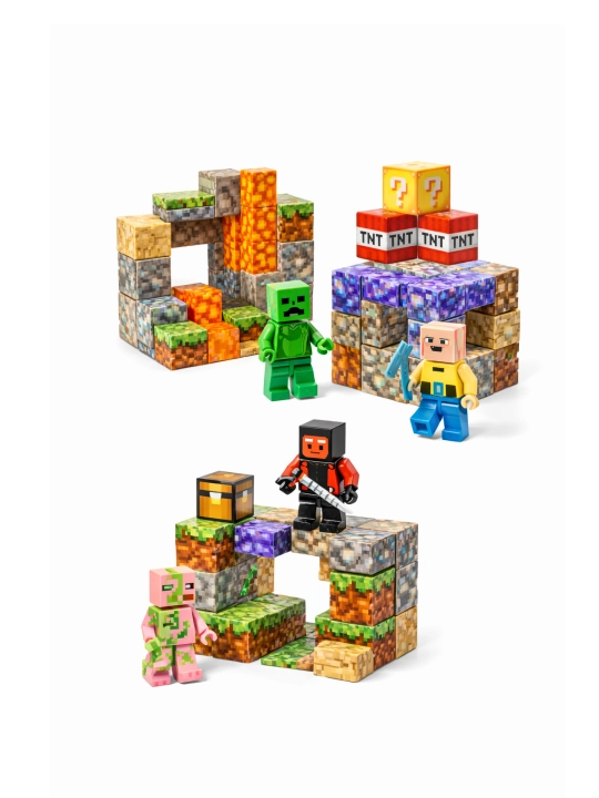 Магнитные кубики Minecraft - детский магнитный конструктор для творчества, хороший подарок