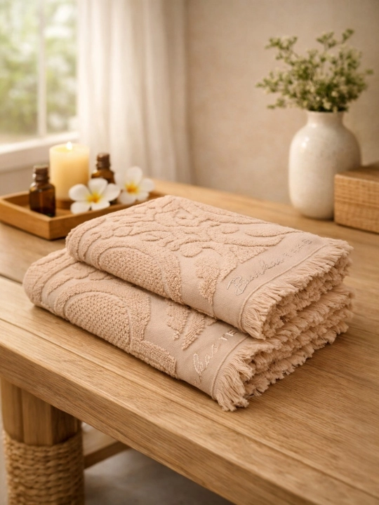 COTTON LIFE Полотенце для лица и ванной | 100% хлопок | Красивый дизайн | Выбор семьи