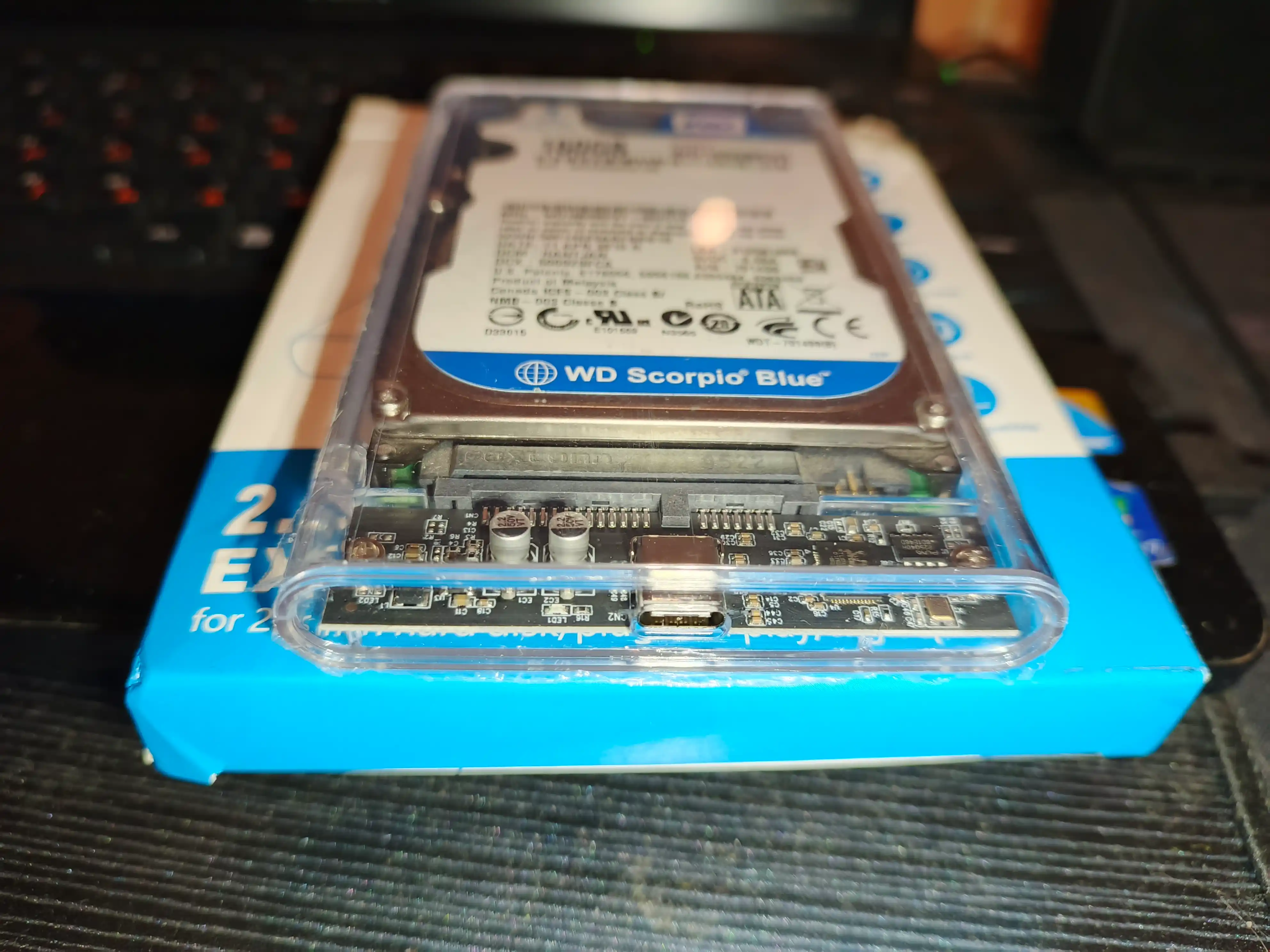 SSD и HDD кейс, 2.5", внешний корпус для жесткого диска до 4 Тб, USB 3.1, USB на Type-C