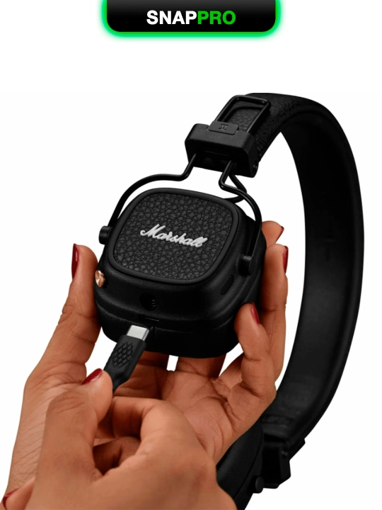 Simsiz quloqchinlar mikrofon bilan Marshall Major V,  Bluetooth 5.3, 100+ soat