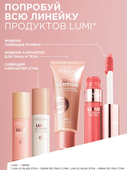 Хайлайтер жидкий L'Oreal Paris Lumi Glotion 901 Fair Glow, 40 мл