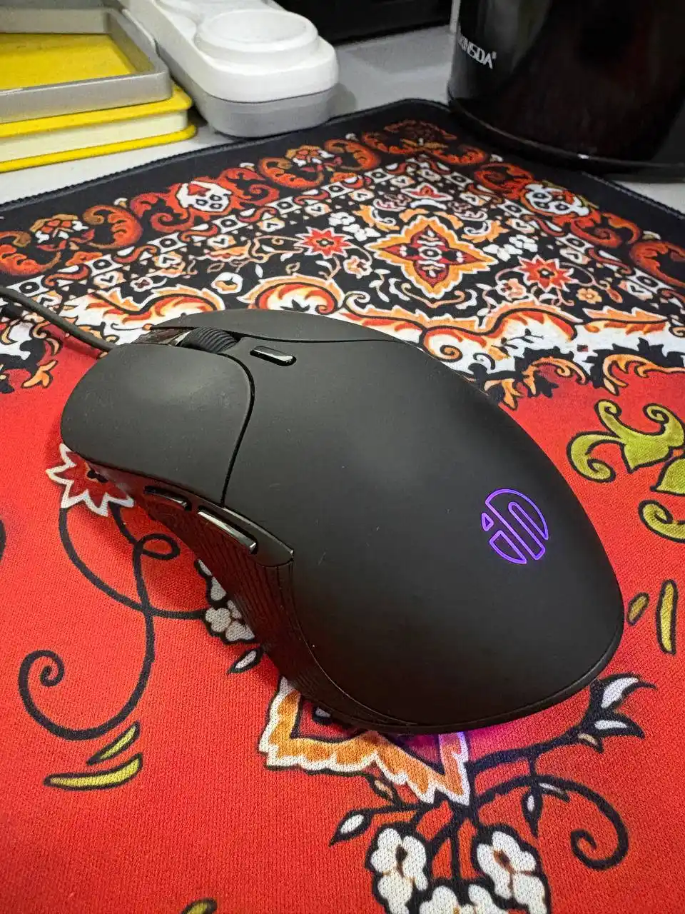 O‘yin sichqonchasi, simli, shovqinsiz va RGB yoritgichli, optik sensor, 12800 DPI