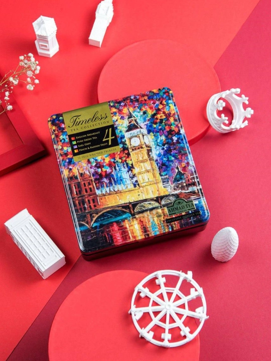 Choy to‘plami Ahmad Tea Timeless 8×9×8 Alu Timeless 9 Caddy, assorti, 32 paket * * - 