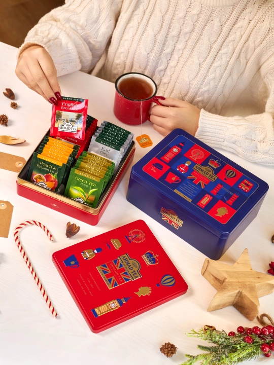 Choy to‘plami Ahmad Tea English Tea Collection 8×6×10, qora choy assorti, 60 paket * * (2087) - 