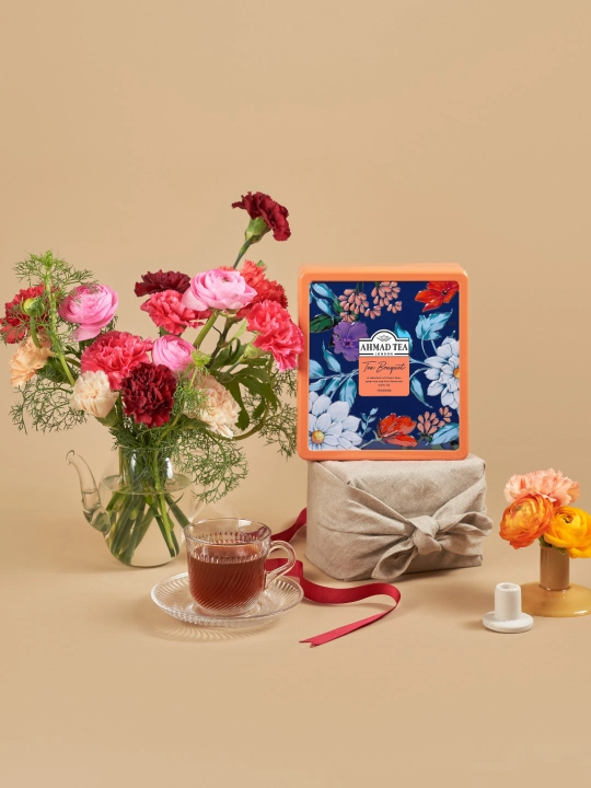 Choy Ahmad Tea Tea Bouquet 12×4×8, paketli choy temir qutida * * (2698) - 