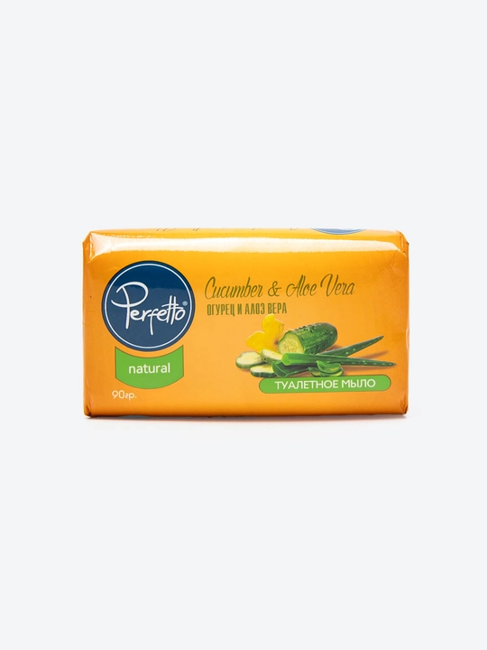 Туалетное мыло Perfetto  Cucumber & Aloe Vera 90 гр
