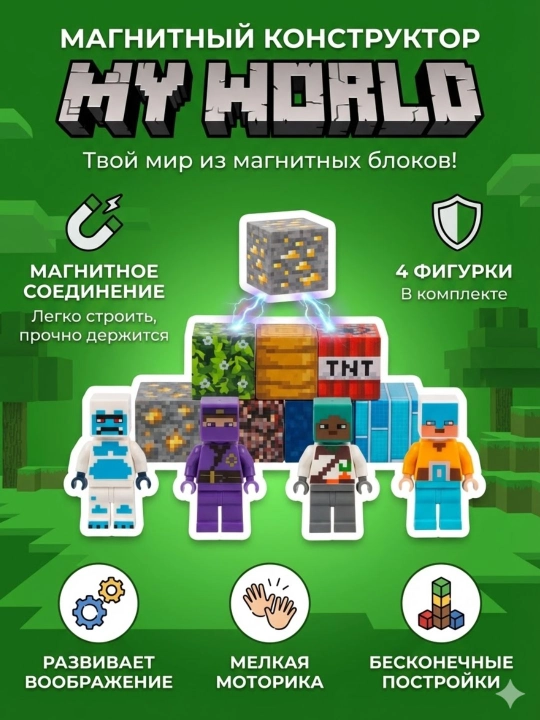 Магнитный конструктор My World  - 